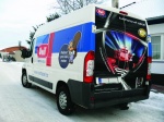 Polep dodávky kombinovanou technikou signmakingu (řezaná grafika), polymeru s digitálním tiskem